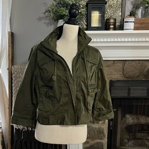 Army Green Decree Cropped Jacket